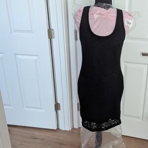 Ambiance Black Lace Sleeveless Dress Large